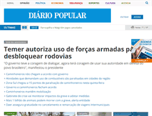 Tablet Screenshot of diariopopular.com.br